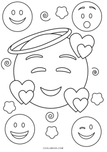 Desenho de Emoji de videogame para colorir