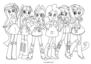 Desenhos Para Pintar - Desenhos das Equestria Girls My Little Pony