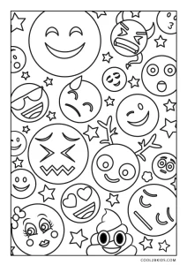 Dibujo de Emoji de cuaderno para colorear