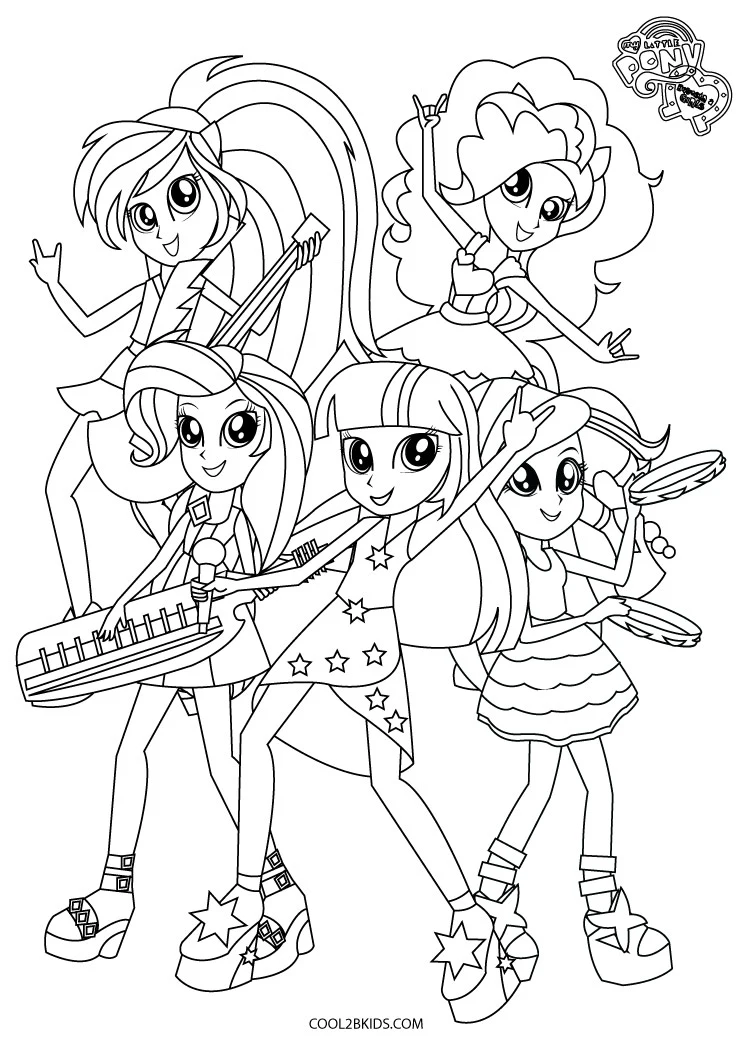 Desenhos Equestria Girl para colorir - My Little Pony - Brinquedos