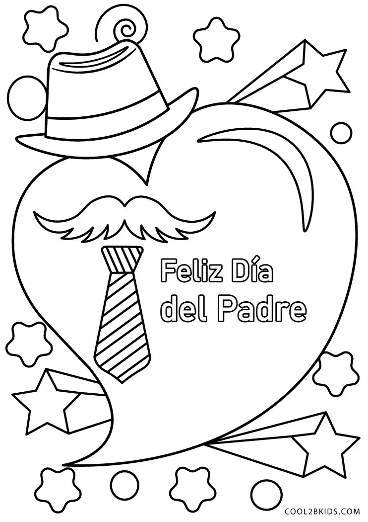 Dibujos de Día del Padre Para Colorear - Páginas Para Imprimir Gratis