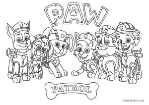 Desenhos para colorir do Cute Paw Patrol Tracker - Desenhos para colorir  gratuitos para impressão