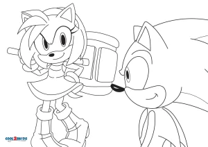 Amy Rose Sonic para colorir - Desenhos Imprimir