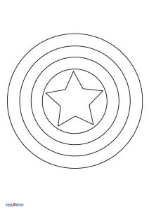 Free Printable Captain America Shield Coloring Pages For Kids