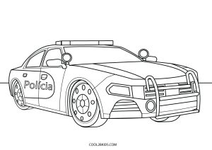 Desenho de Carro de polícia para Colorir - Colorir.com