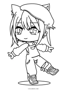 Desenhos para colorir Kawaii Gacha Life - Desenhos para colorir gratuitos  para impressão