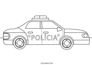 Desenhos de Carros de Policia PDF Pra Colorir Rapido