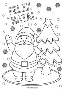 Feliz Natal Para Colorir - Desenhos Para Colorir