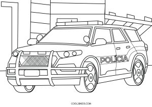 Desenhos de Carros de Policia PDF Pra Colorir Rapido