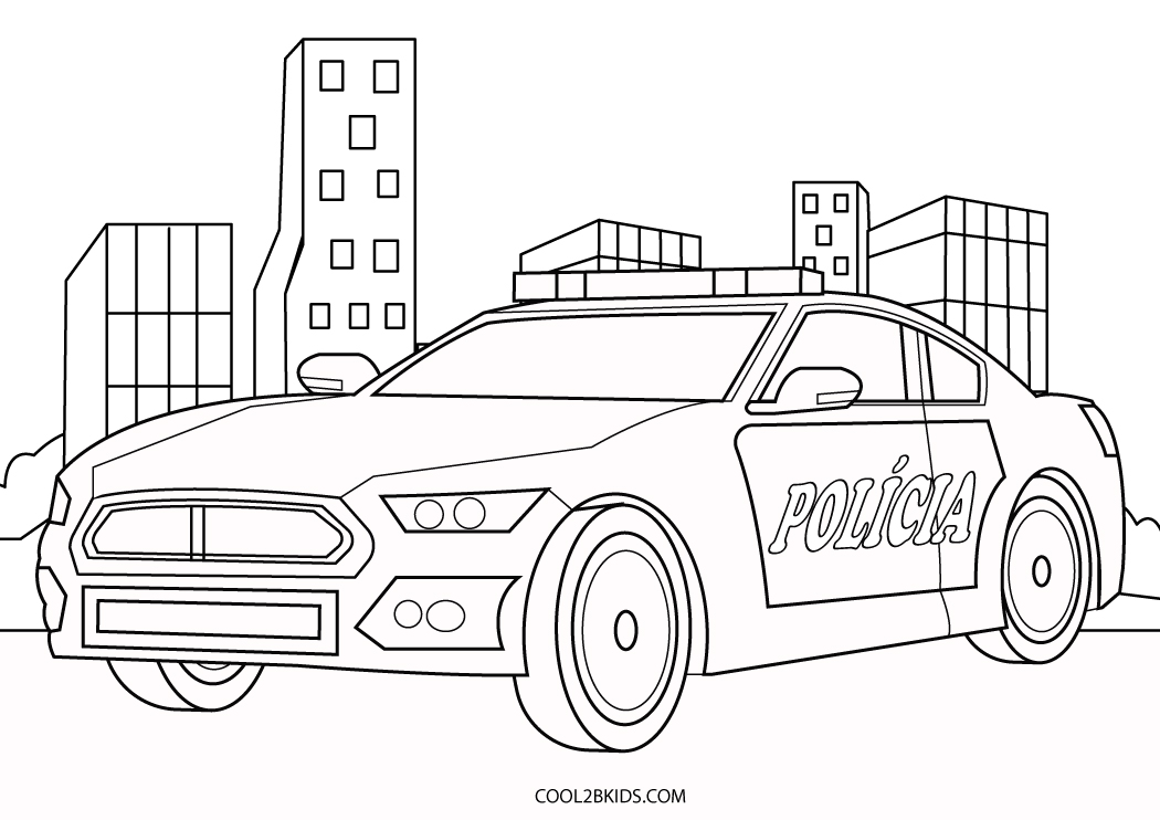 Desenho de Carro de polícia para Colorir - Colorir.com