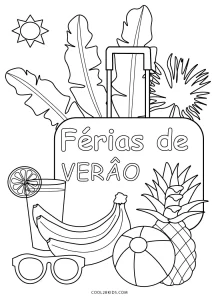 Desenhos sobre verão para colorir - Atividades Pedagógicas