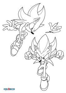 Desenho de Super Sonic personagem para colorir - Tudodesenhos