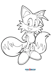 Desenhos do Tails para colorir - Bora Colorir