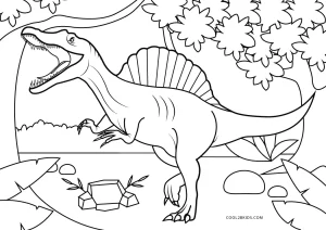 65+ Desenhos do Espinossauro para Imprimir e Colorir/Pintar
