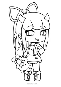 Desenho Gacha Life para colorir, fazer atividades e imprimir