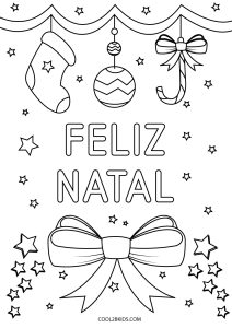 Feliz Natal Para Colorir - Desenhos Para Colorir