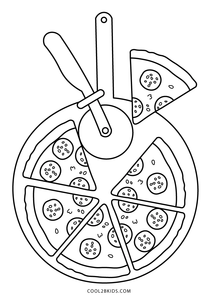 Desenho de Pizza para Colorir - Colorir.com