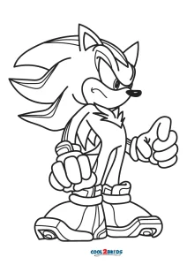 Sonic e Shadow, o ouriço para colorir