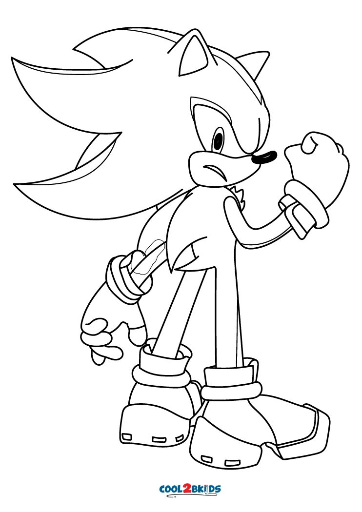 Desenhos de Super Sonic Para Colorir - Páginas Para Impressão Grátis