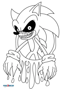 Desenhos de Sonic Exe 4 para Colorir e Imprimir 