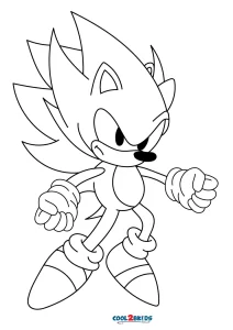 Desenhos de Super Sonic Para Colorir - Páginas Para Impressão Grátis