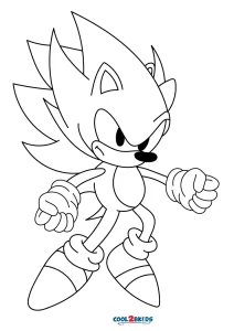 Desenho de Super Sonic para colorir - Tudodesenhos