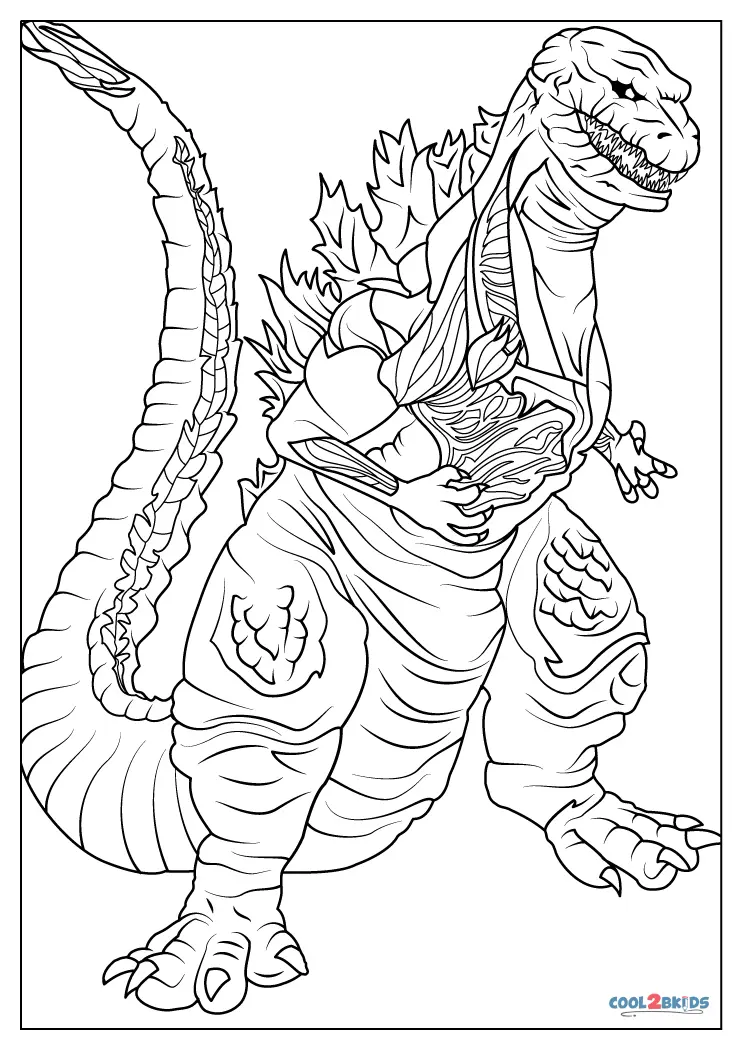 Cute Coloring Pages Kawaii Drawings Godzilla Free Printables | My XXX ...