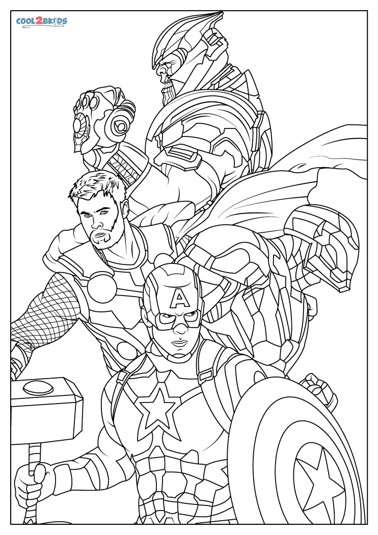 Drawings Avengers (Superheroes) – Printable coloring pages