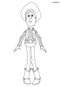 toy story coloring page woody