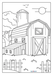 Free Printable Barn Coloring Pages For Kids