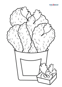 Free Printable Chicken Nuggets Coloring Pages For Kids