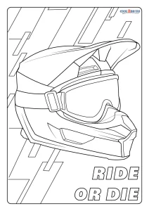 dirt bike helmet coloring pages