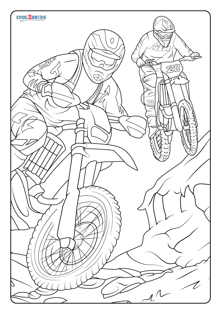 dirt bike helmet coloring pages