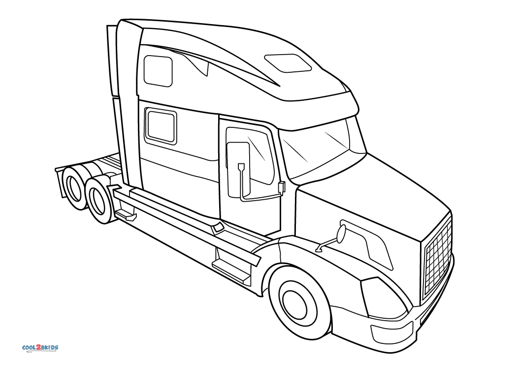 Free Printable Semi truck Coloring Pages For Kids