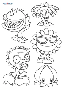 Free Printable Plants vs. Zombies Coloring Pages For Kids