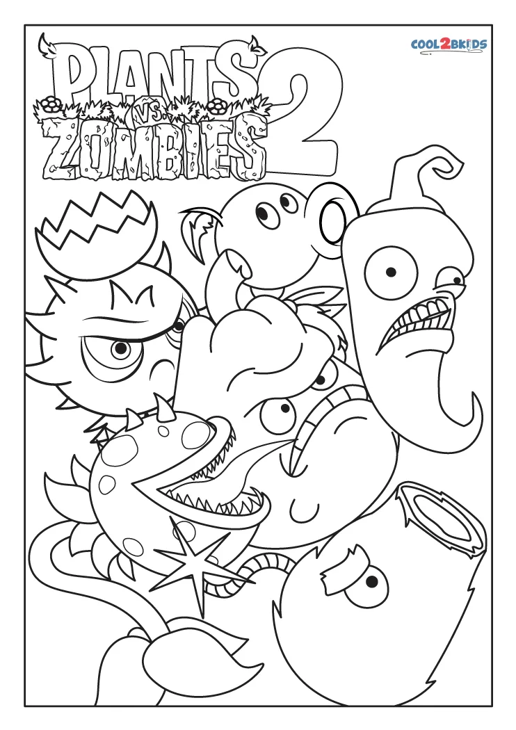 Free Online Plants Vs Zombies Coloring Page - Letscolorit.com