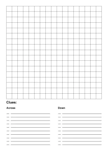 Free Printable Blank Crossword Puzzle Templates